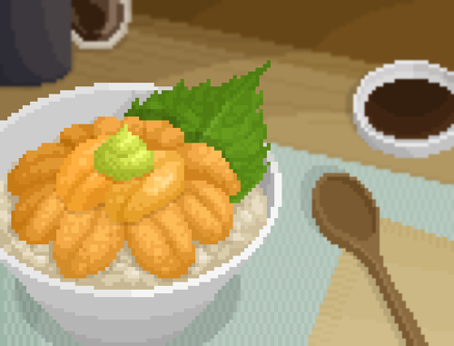 Rice with Purple Sea Urchin Sushi image from Dave the Diver Wiki